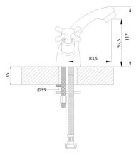 Смеситель для раковины Rossinka H (H02-61)