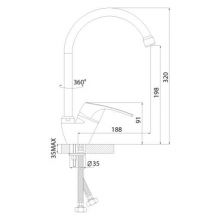 Смеситель для кухонной мойки Rossinka D (D40-23)
