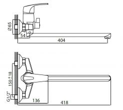Смеситель для ванны Rossinka D (D40-32)