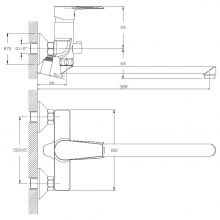 Смеситель для ванны Rossinka RS28 (RS28-33)