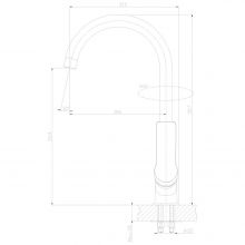 Смеситель для кухонной мойки Rossinka RS27 (RS27-23)