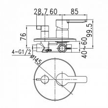Смеситель для ванны с душем IDDIS Sena (SENSB00i67)