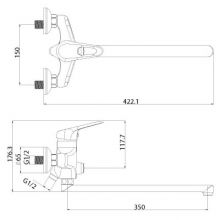 Смеситель для ванны Lemark Luna (LM4157C)
