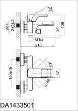 Смеситель для ванны D&K Berlin Technische (DA1433515)