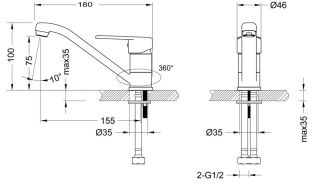 Смеситель для раковины Lemark Point (LM0307C)