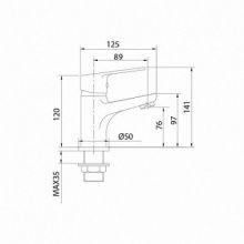 Смеситель для умывальника Milardo Helic (HELSB00M01)