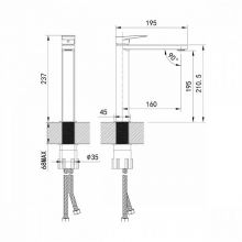 Смеситель для настольного умывальника IDDIS Bridge (BRDSB01i01)