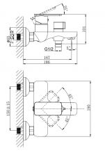 Смеситель одноручный для ванны RUSH Bruny (BR4335-44)