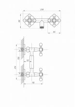 Смеситель для душа ПСМ-ПРОФСАН PSM-109-К89 ДУШ тип См-ДшДНРШл