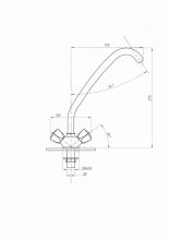 Смеситель для кухни ПСМ-ПРОФСАН PSM-117-50 СТАНДАРТ-Б тип См-МДЦБр