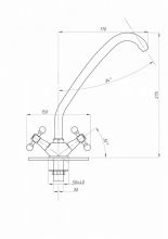 Смеситель для кухни ПСМ-ПРОФСАН PSM-117-89 СТАНДАРТ-Б тип См-МДЦБр