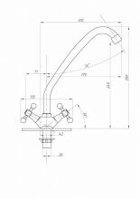 Смеситель для кухни ПСМ-ПРОФСАН PSM-127-89 СТАНДАРТ-А тип См-МДЦБА