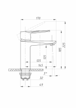 Смеситель для раковины ПСМ-ПРОФСАН PSM-300-5 STEEL тип См-УмОЦБА