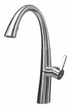 Смеситель для кухни ПСМ-ПРОФСАН PSM-300-9 STEEL с выдвижной лейкой тип См-МОЦБИвА