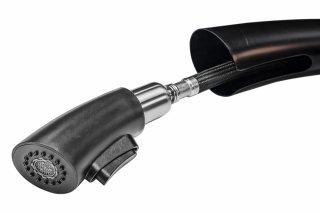 Смеситель для кухни ПСМ-ПРОФСАН PSM-301-9 STEEL с выдвижной лейкой тип См-МОЦБИвА Черный-бронза