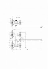Смеситель для ванны с душем FAUZT FZs-421-07 тип См-ВУДРНШлА