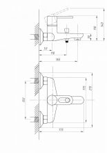 Смеситель для ванны с душем ПСМ-ПРОФСАН PSM-815-008 ПЛЮС тип См-ВОРНШлА