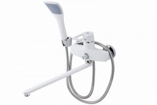 Смеситель для ванны с душем FAUZT FZs-W24 тип См-ВУОРНШлА Белый