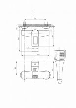 Смеситель для ванны с душем FAUZT FZs-W61 тип См-ВОРНШлА Белый