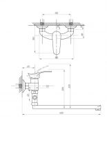 Смеситель для ванны с душем FAUZT FZs-814-124 тип См-ВУОРНШлА