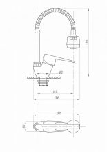 Смеситель для кухни FAUZT FZs-811-126 гибкий излив тип См-МОЦБА