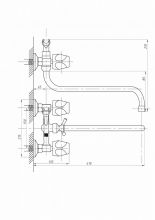 Смеситель для ванны с душем FAUZT FZs-428-63 тип См-ВУДРНШлА