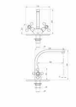 Смеситель для кухни FAUZT FZs-274-32 тип См-МДЦБА