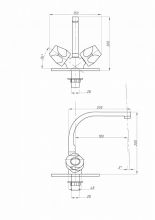 Смеситель для кухни FAUZT FZs-274-76 тип См-МДЦБА