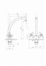 Смеситель для кухни FAUZT FZs-258-32 тип См-МДЦБА