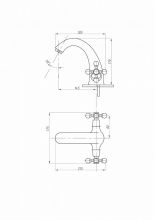 Смеситель для раковины FAUZT FZs-901-54 тип См-УмДЦБА