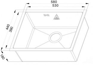 Мойка кухонная ZORG Steel Hammer R (SH R 5844)