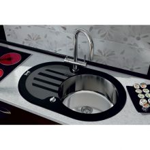 Мойка кухонная ZORG Inox Glass (GL-7851-OV-BLACK)