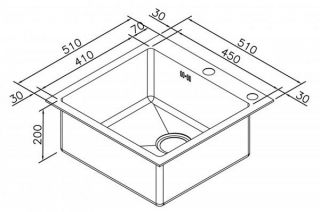 Мойка кухонная ZORG Inox RX (RX-5151)
