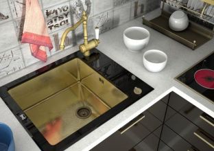 Мойка кухонная ZORG Inox Glass (GL-6051-BLACK-BRONZE)