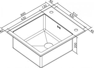 Мойка кухонная ZORG Inox Glass (GL-6051-BLACK)