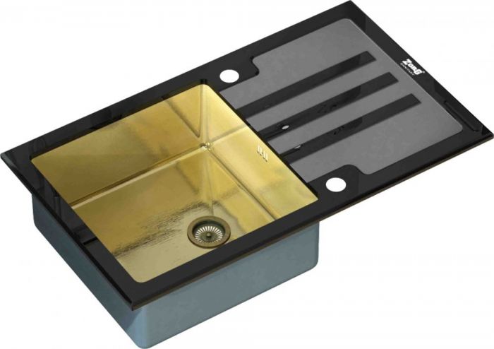 Мойка кухонная ZORG Inox Glass (GL-7851-BLACK-BRONZE)