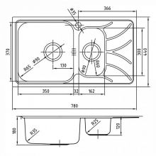 Мойка кухонная из нержавеющей стали IDDIS Arro (ARR78PXi77)