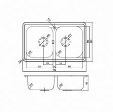 Мойка кухонная из нержавеющей стали IDDIS Strit (STR78P2i77)