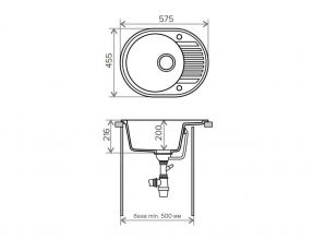 Кухонная мойка TOLERO R-122 (R-122 №701 (Серый))