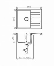 Кухонная мойка TOLERO TL-650 (TL-650 №923 белый)