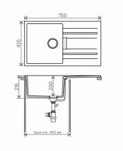 Кухонная мойка TOLERO TL-750 (TL-750 №102 сафари)
