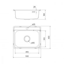 Мойка IDDIS Basic нержавеющая сталь полированная 530*430 (BAS53P0i77)