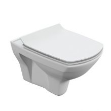 Унитаз подвесной CARINA XL б/о, сид. DP Slim, Soft Close, Clip up (Cersanit)