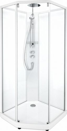 Душевая кабина IDO Showerama 10-5 Comfort 100x100 профиль белый, стекло прозрачное 131.404.207.313
