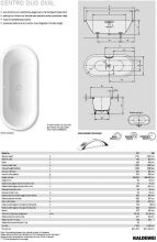 Стальная ванна KALDEWEI Centro Duo Oval 180x80 standard mod. 128 282800010001
