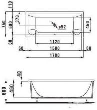 Акриловая ванна Laufen Form 170x75 L 2.3067.6.000.000.1