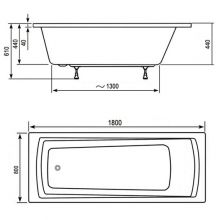 Акриловая ванна Ravak Domino Plus C651R00000 180х80