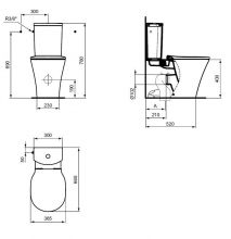 Унитаз напольный Ideal Standard Connect Air Aquablade (чаша) E013701