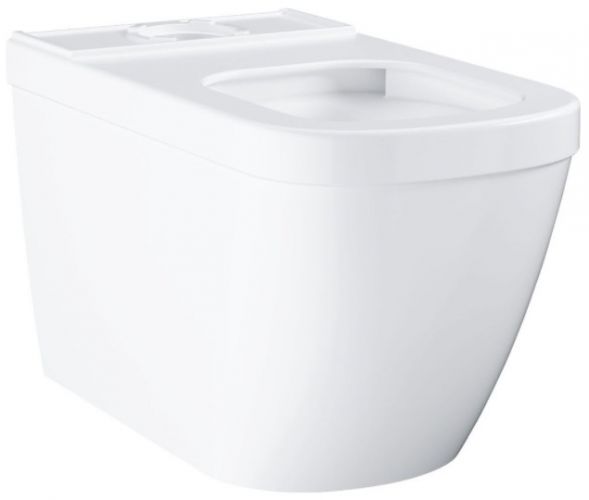 3933800H Euro Ceramic Унитаз напольный безободковый с гигиеническим покрытием (без бачка и сиденья), альпин-белый (6 шт пал - 126337)