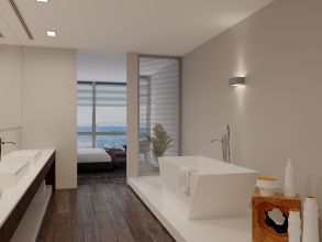 Акриловая ванна Artemis Tecla 170x74 белая глянцевая